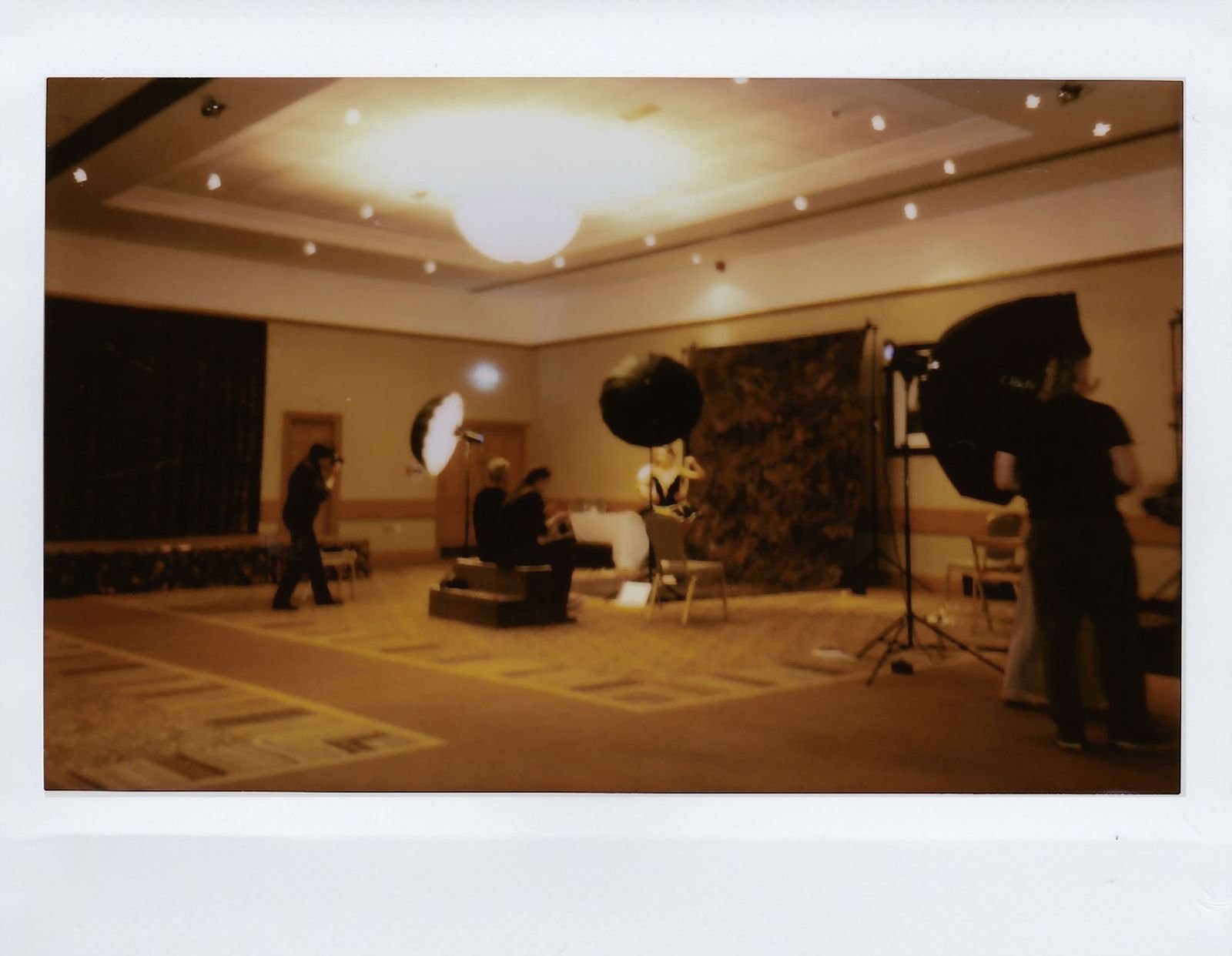 Professional filming studio setup